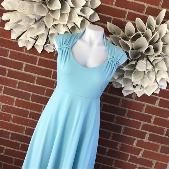 Vintage powder blue empire gown - Picture 4 of 6